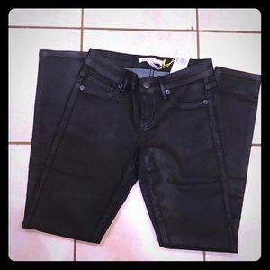 BCBGeneration Black Coated Skinny Jeans NWT